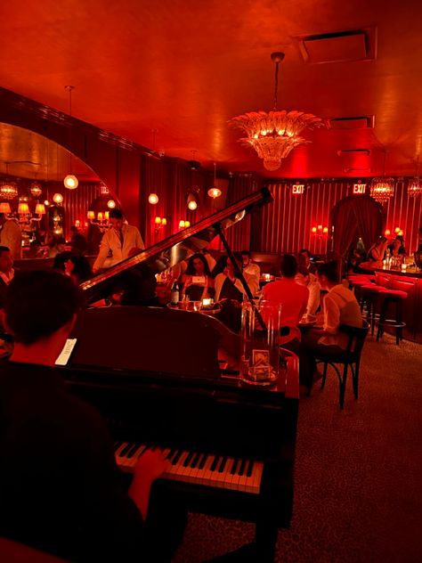 Jazz Restaurant, Red Lighting, San Myshuno, Jazz Lounge, Jazz Cafe, Jazz Sheet Music, Jazz Bar, Piano Bar, Clubbing Aesthetic