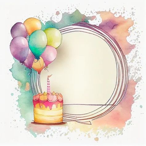 Free Watercolor Happy Birthday Card Background Wish Card Design, Background Birthday Design, Birthday Card Design Ideas, Birthday Template Background, Birthday Wallpaper Backgrounds, Watercolor Happy Birthday Card, Happy Birthday Card Ideas, Free Birthday Clipart, Watercolor Happy Birthday