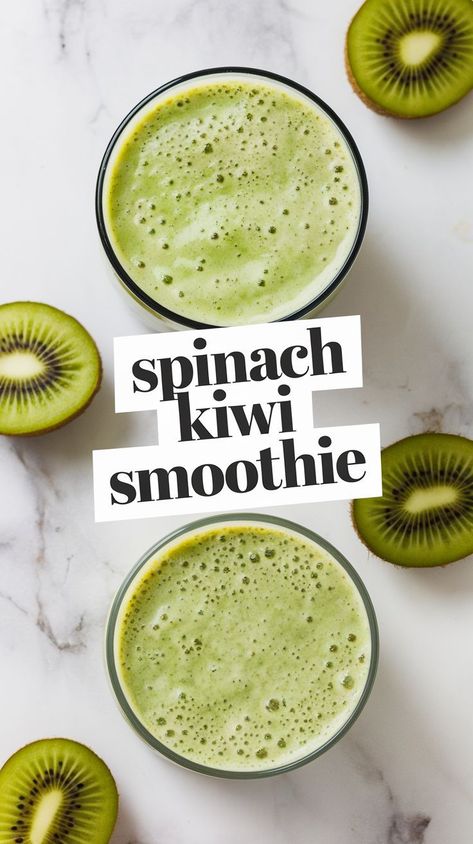 Power Up Your Day with a Spinach Kiwi Smoothie for Health and Energy Spinach Smoothie Recipes Breakfast, Help With Bloat, Reduce Bloat, Spinach Smoothie Recipes, Kiwi Juice, Kiwi Smoothie, Green Juice Recipes, Anti Inflammation, Spinach Smoothie