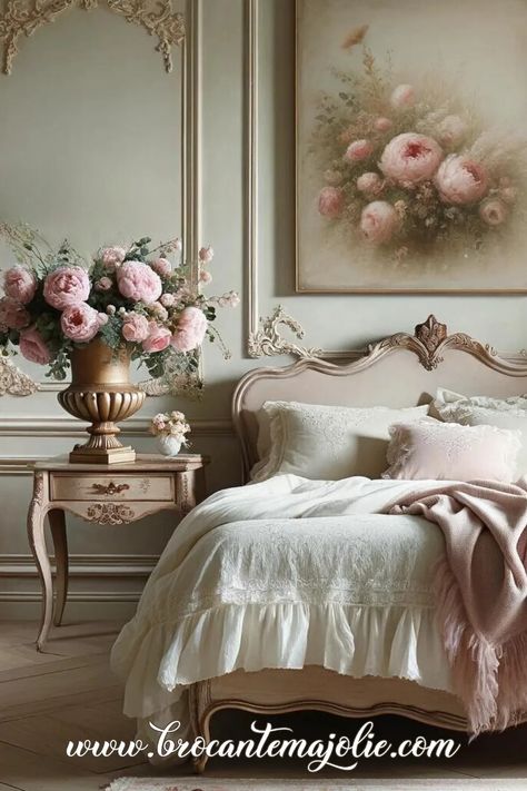 Rustic Farmhouse valentine decor Ideas: A Touch of Country Love in French design Style - Brocante Ma Jolie Valentine Decor Ideas, Bedroom Decor Romantic, French Design Style, Love In French, Estilo Cottage, Farmhouse Valentine Decor, French Bedroom Decor, Romantic Table Decor, Parisian Bedroom