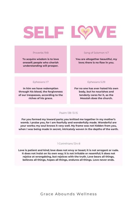 4 reasons why the Biblical view of self-love is important. God gives you SO much guidance on how and why to practice self love and self compassion… 👉 Go take a look at the top 4 Bible verses for self love   2 bonus Bible verses for encouragement. Bible Verse About Self Love Quote, Self Love And Care, Verses About Self Love, Verses For Self Love, Bible Verses About Self Care, Bible Verse On Self Love, Bible Self Love Quotes, Bible Verses Self Love, Bible Verse Self Love