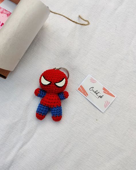 Spiderman Keychain 🕷️🕸️ Get your customized crochet action figure keychains from us 💗 . . . Inbox us to place your orders <3 . . #crochet #spidermankeychains #handmade #crochetersofinstagram #crochetaddict #crochetlove #crocheting #knitting #yarn #instacrochet #handmadewithlove #croche #crochetinspiration #diy #crochetlover #yarnaddict #knittersofinstagram #croch #love #crocheted Crocheting For Boyfriend, Crochet Gift Ideas For Bf, Crochet Keychains For Men, Spiderman Crochet Keychain, Crochet Spiderman Keychain, Spiderman A Crochet, Crochet Ideas For Boyfriend, Spiderman Keychain, Crochet Spiderman