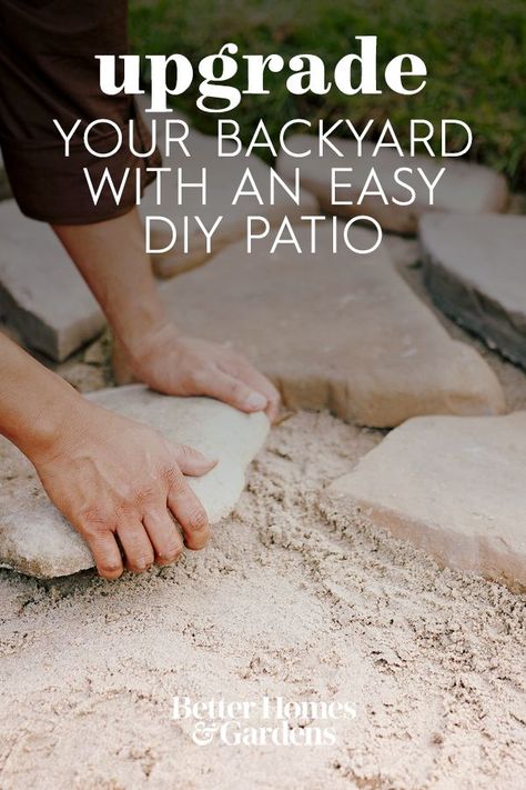 Patio Squares Ideas, Irregular Paver Patio, Diy Backyard Pavers On A Budget, Front Yard Flagstone Patio, Building A Patio On A Budget, Pave Stone Patio Ideas, Backyard Stone Patio Ideas Diy, How To Extend Concrete Patio With Pavers, Paver Patio Diy Easy