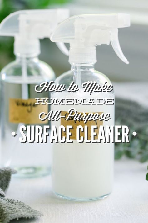 How to Make Homemade All-Purpose Cleaner: 2 Ways. These are so easy, just three ingredients. Plus, they work on just about anything. Homemade All Purpose Cleaner, Diy All Purpose Cleaner, Homemade Cleaners Recipes, Vinegar Cleaner, Cleaner Living, Toxic Cleaning Products, Homemade Cleaners, Essential Oils Cleaning, All Purpose Cleaner