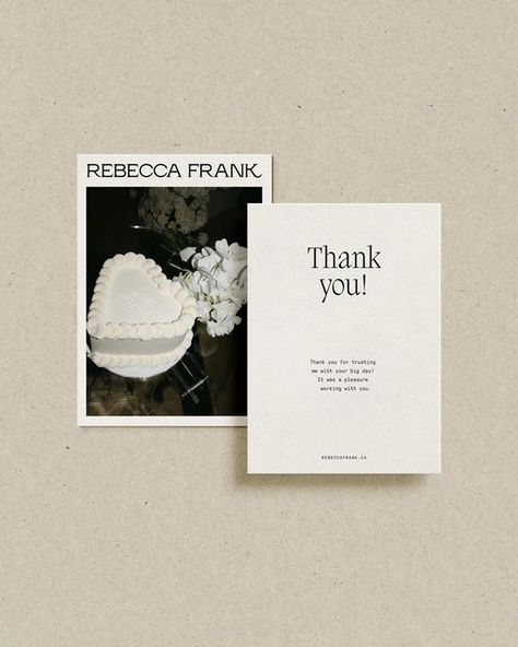 Lindsay — Brand & Website Designer on Instagram: "Cutie thank you card concepts for @rebeccafrank.co 🤭🍰 which one is your favourite?" Fashion Thank You Card, Branded Thank You Cards, Branding Thank You Card, Packaging Thank You Card, Thank You Order Cards, Brand Thank You Card Design, Thank You Card Inspiration, Thank You Cards Aesthetic, Luxury Thank You Card