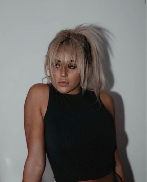 Blonde Bottleneck Bangs, Mom Cut With Bangs, Long Bangstyle Hair, Long Blonde Hair With Layers And Bangs, Fringe Blonde Hair, Platinum Blonde With Bangs, Blonde Balayage Bangs, Dirty Blonde Hair With Bangs, Edgy Blonde Hair Grunge