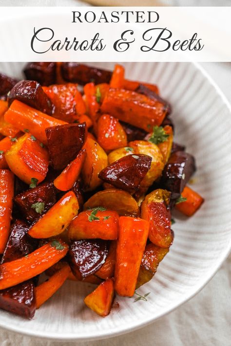 Roasted Carrots and Beets Roasted Carrots And Beets, Carrot Side Dish, Carrots And Beets, Roasted Beets Recipe, Foods Around The World, Roasted Beets And Carrots, Cultural Foods, Veggie Side Dish Recipes, Honey Roasted Carrots