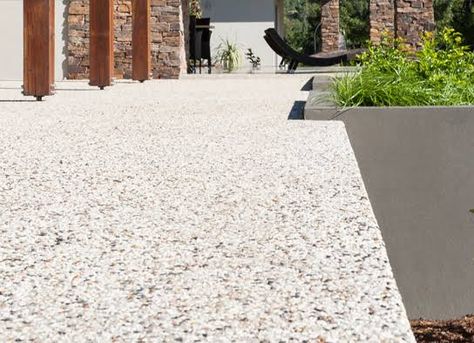 Aggregate Patio, Exposed Aggregate Driveway, Aggregate Driveway, Small Pools Backyard, Exposed Aggregate Concrete, Aggregate Concrete, Concrete Path, Outdoor Bbq Area, Exposed Aggregate