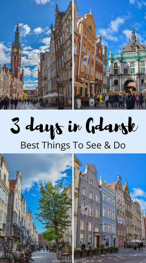 3 Days In Gdańsk – Best Things To Do In Gdańsk & 3 Awesome Itineraries Poland Vacation, Visit Poland, 3 Days Trip, Gdansk Poland, Eastern Europe Travel, Poland Travel, Gdansk, Holiday Destinations, Travel Around The World