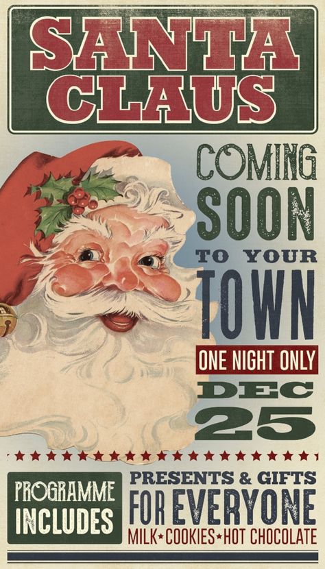 Vintage Posters Christmas, Christmas Posters Vintage, Vintage Christmas Poster Design, Christmas Posters Ideas, Retro Christmas Graphic Design, Santa Poster Design, Retro Christmas Poster, Chrismast Poster, Christmas Poster Aesthetic