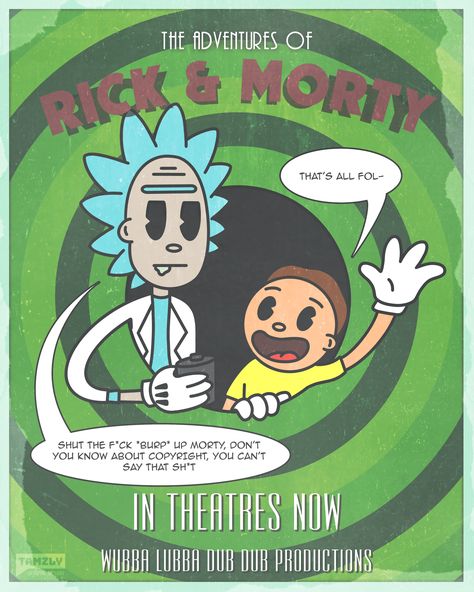 VINTAGE RICK AND MORTY POSTER SPINOFF let me know what you think :) - ThorGift.com - If you like it please buy some from ThorGift.com Rick And Morty Poster Minimalist, Rick And Morty Vintage Poster, Room Posters Rick And Morty, Rick And Morty Retro Poster, Get Swifty Rick And Morty, Morty Fanart, Rick And Morty Poster, In Theaters Now, Wubba Lubba Dub Dub