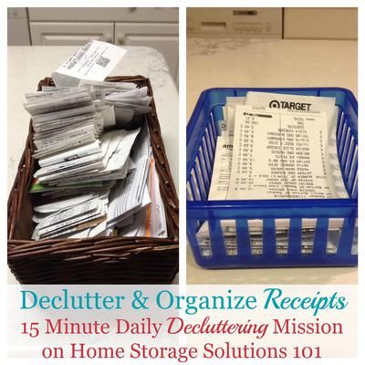 How To Declutter & Organize Receipts Organize Receipts, Clutter Help, Paper Clutter Organization, Receipt Organization, Clutter Control, Declutter And Organize, Paper Clutter, Getting Rid Of Clutter, How To Declutter