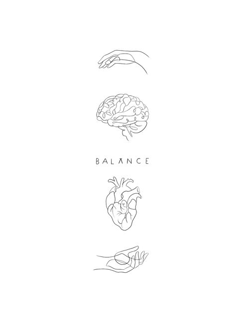 Balance Tattoo, Brain Tattoo, Inspiration Tattoos, Line Art Tattoos, Discreet Tattoos, Spine Tattoos, Subtle Tattoos, Simplistic Tattoos, Fine Line Tattoos