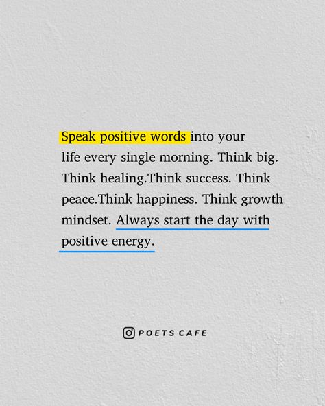 Start Your Day With Positive Thoughts, Radiate Positivity Quotes, The Magic Of Thinking Big Quotes, The Power Of Positive Thinking Book, Think Big Quotes, Positive Quotes To Start The Day, Thought Positive, The Magic Of Thinking Big, Radiate Happiness