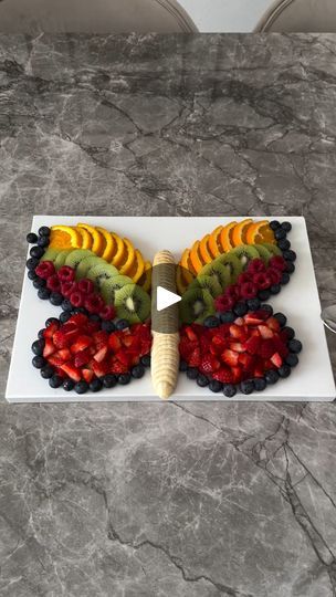 Fruits Platter | Fruits Platter | By 3 Minute - DIYFacebook Butterfly Fruit Tray, Butterfly Fruit, Butterfly Fruit Platter, Berry Fruit Platter, Nice Fruit Platter, Fruit Platter Ideas, Fruit Platter Square Plate, Huge Fruit Platter, Exotic Fruit Platter