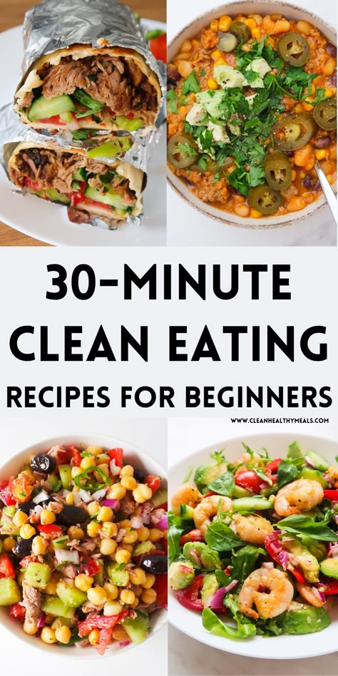 Healthy Lunch And Dinner Ideas, Healthy Clean Eating Recipes, Clean Healthy Recipes, Start Eating Healthy, Healthy Whole Food Recipes, Best Healthy Dinner Recipes, Easy Clean Eating Recipes, Lunch And Dinner Ideas, Clean Eating Recipes For Dinner