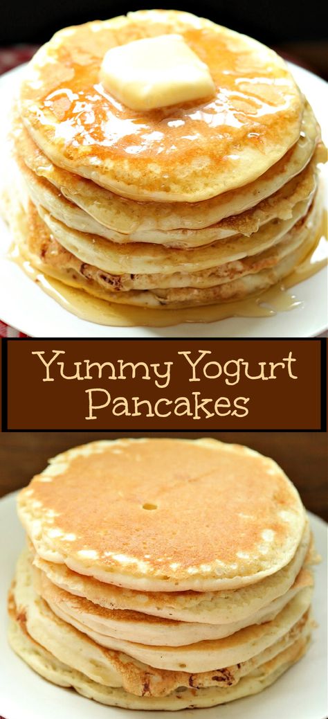 Yummy Yogurt Pancakes are the best pancakes to make from scratch. With school starting, you just might want some healthier breakfast ideas to send the kids back to school. You can use Vanilla Greek Yogurt or Plain; either way they are very tasty. Now if you want to, you can always try different kinds of yogurt for a fun variety of pancakes. I think pina colada sounds really good, so you just get some pina colada yogurt and replace it with the plain or vanilla yogurt. Use what you like! Coconut Yogurt Pancakes, Vanilla Yogurt Pancakes, Vanilla Yogurt Breakfast Ideas, Recipes For Plain Yogurt, Recipe Using Plain Greek Yogurt, Plain Yogurt Recipes Dinner, Plain Greek Yogurt Breakfast Ideas, Things To Make With Vanilla Greek Yogurt, How To Use Up Yogurt