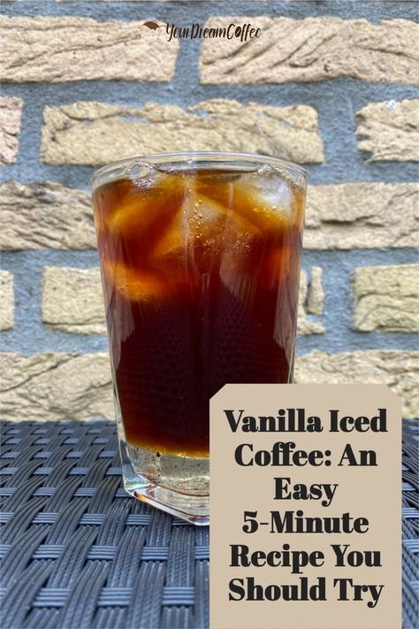 This is the best vanilla iced coffee recipe you'll ever find. It's easy, delicious, and tastes amazing. Homemade Vanilla Syrup, Vanilla Iced Coffee Recipe, Popular Summer Drinks, Coffee House Cafe, Vanilla Iced Coffee, Iced Coffee Recipe, Coffee Ice Cubes, Iced Coffee At Home, Vanilla Recipes