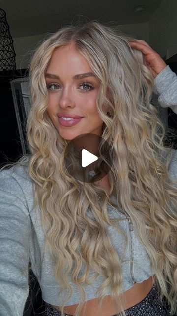 Miranda Hope on Instagram: "this curl duo👏🏼 #hairstyles #curltutorial #longhairstyles #hairstyle #hairtutorial #wavyhair #beachwaves" Twist And Crimp Hair, Curl And Crimp Hair, Long Hair Crimped Style, Crimped Wedding Hairstyles, Crimped And Curled Hair, Beachwaver Hairstyles, Cute Crimped Hairstyles, Crimping Hairstyles, Wavy Crimped Hair