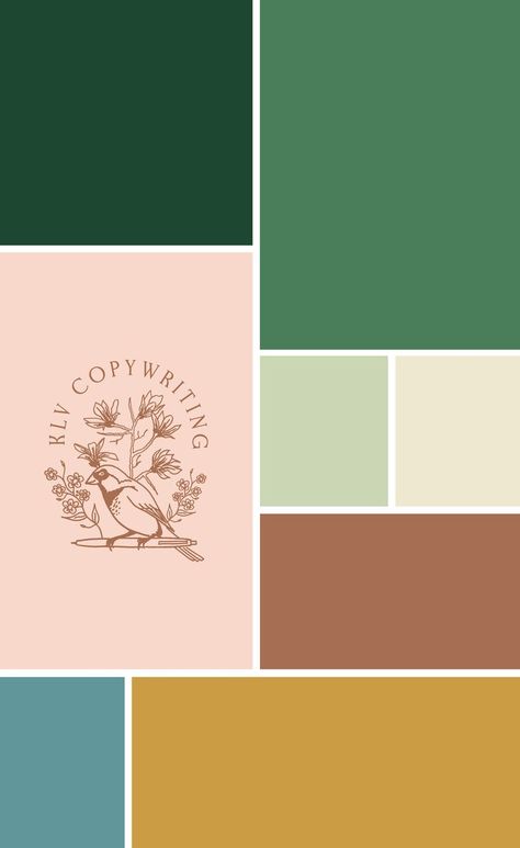 Custom earth tone, nature inspired color palette and branding for a copywriter and social media manager 🌿 Earth Colour Palette, Tone Color Palette, Earth Tone Color Palette, Brand Website Design, Earth Tone Color, House Color Palettes, Brand Website, Nature Color Palette, Branding Resources