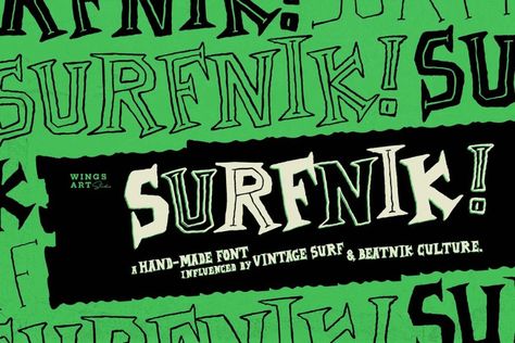 9 Best 50s Fonts for Old-School Design 1950s Font, 50s Font, Surf Vintage, Hand Drawn Fonts, Wings Art, Vintage Surf, Movie Titles, Retro Font, Free Fonts Download