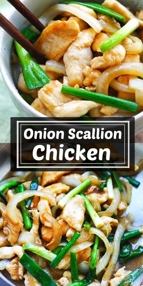 Chicken And Green Onion Recipes, Chicken With Green Onions, Chicken Green Onions Recipes, Recipes That Use Green Onion, Recipes With Scallions, Chicken And Onions Sauteed, Green Onion Recipes Dinners, Chicken And Onion Recipes, Green Onion Recipes