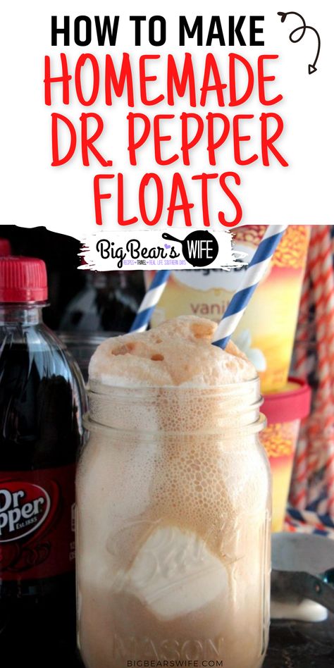 Dr Pepper Float Ice Cream, Dr Pepper Ice Cream, Homemade Dr Pepper, Gum Recipe, Southern Recipes Desserts, Soda Floats, Float Recipes, Ice Cream Shake, Slow Cooker Recipes Dessert