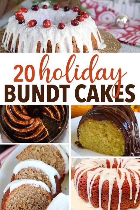 Holiday Bundt Cakes Thanksgiving, Best Holiday Bundt Cakes, Easy Holiday Bundt Cake, Thanksgiving Desserts Bundt Cake, Holiday Bunt Cakes, New Years Bundt Cake Recipes, Fancy Bundt Cake Pans, Delicious Bundt Cake Recipes, Recipes With Bundt Pan