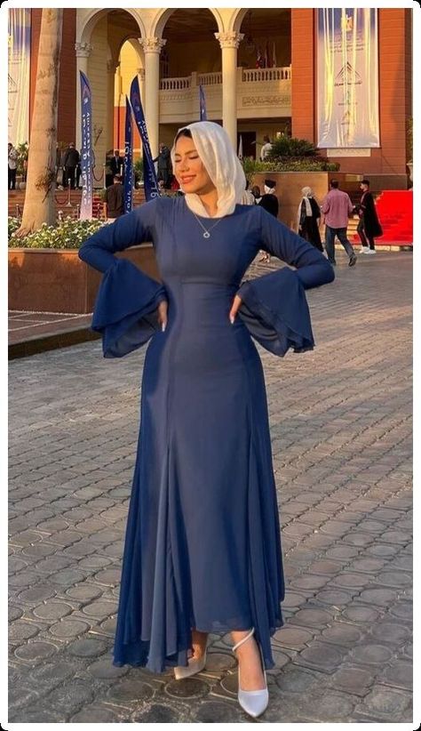 [PaidLink] 44 Great Long Summer Dresses For Wedding Guest Insights You Don't Want To Miss This Spring #longsummerdressesforweddingguest Modest Wedding Guest Dress Hijab, Modest Dresses Soiree, Grad Dresses For Hijabis, Modest Dresses For Graduation, Hijabi Blue Dress, Birthday Dresses Modest, Prom Dress For Hijabi, Grad Dresses Modest, Simple Dress For Graduation Party