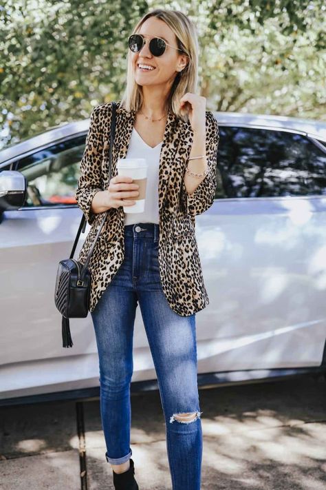 https://lifebylee.com/my-favorite-leopard-blazer/ Leopard Print Blazer Outfit, Leopard Blazer Outfit, Leopard Blazer, Leopard Print Outfits, Leopard Outfits, Leopard Print Blazer, Animal Print Outfits, Blazer Outfit, Leopard Print Jacket