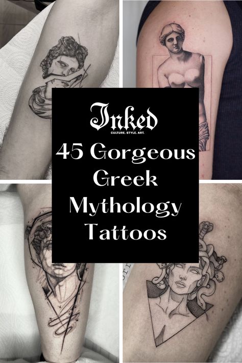 Leto Tattoo Goddess, Roman Tattoo Sleeve Greek Gods, Greek God Hermes Tattoo, Athena Greek Goddess Tattoo Design, Greek Mythology Tattoos With Meaning, Mythical Gods Tattoo, Greek Tattoos Aphrodite, Female Greek Mythology Tattoo, Greek Goodness Tattoo