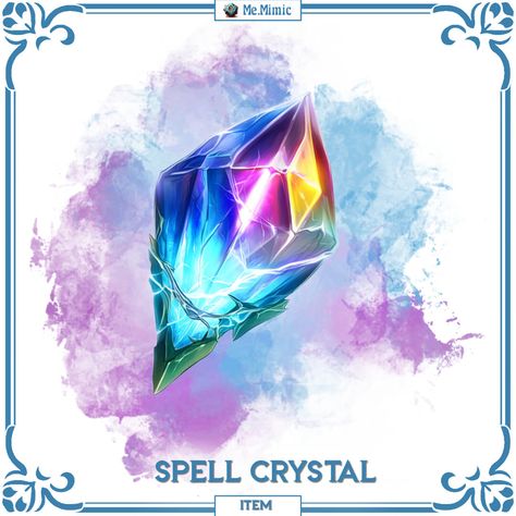 DnD 5e Item Spell Crystal by Me.Mimic Crystal Magic Art, Magic Items Art, Magic Items Fantasy Art, Magic Artifacts Concept Art, Dnd Items Homebrew, Magic Item Art, Magic Spells Art, Dnd Artifacts, Homebrew Items