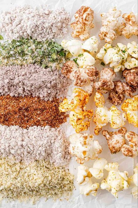 DIY Popcorn Seasoning: 6 Flavors, Easy & Tasty - NewsBreak Popcorn Spice Recipes, Sweet Seasoning Mixes, Sweet And Salty Popcorn Mix Recipes, Savory Popcorn Seasoning, Popcorn Salt Recipe Homemade, Popcorn Seasoning Recipes Diy, Popcorn Gift Ideas, Savory Popcorn Recipes, Sweet Popcorn Seasoning