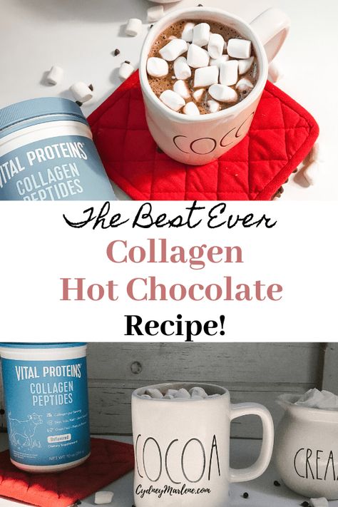 Collagen Peptides Recipes, Collagen Powder Recipes, Monkfruit Sweetener, Collagen Smoothie, Collagen Coffee, Healthy Hot Chocolate, Collagen Recipes, Vital Proteins Collagen Peptides, Tattoo Man