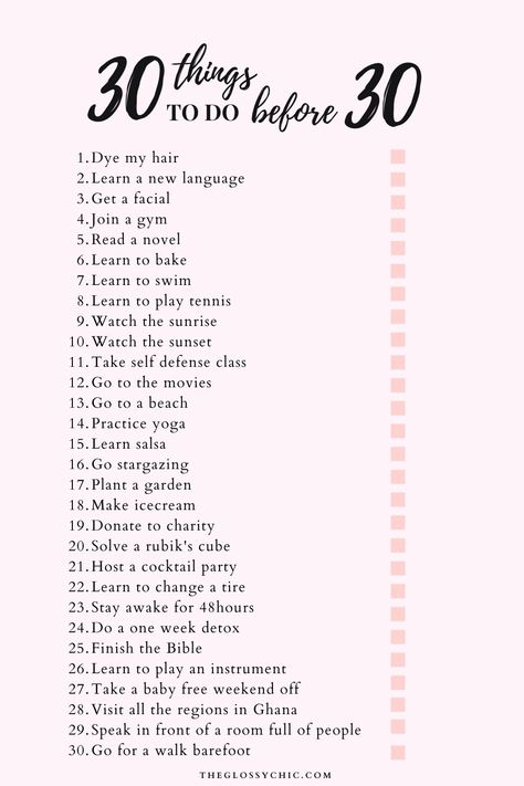 30 things to do before 30 Things I’ve Done List, New Things To Learn List, 2023 Things To Do, Adventures To Do, Things To Do Throughout The Day, Doing New Things, 8 Things To Do Before 8 Am, Things To Do Before Traveling, Things To Make Lists Of