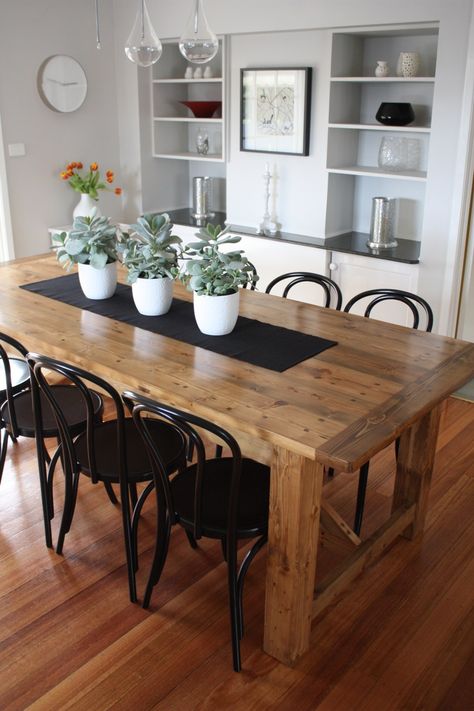 Rustic Kitchen Tables, Farmhouse Dining Rooms Decor, Modern Farmhouse Dining Room, Modern Kitchen Tables, Farmhouse Dining Room Table, Dining Table Rustic, Modern Farmhouse Dining, Custom Dining Tables, Rustic Farmhouse Kitchen