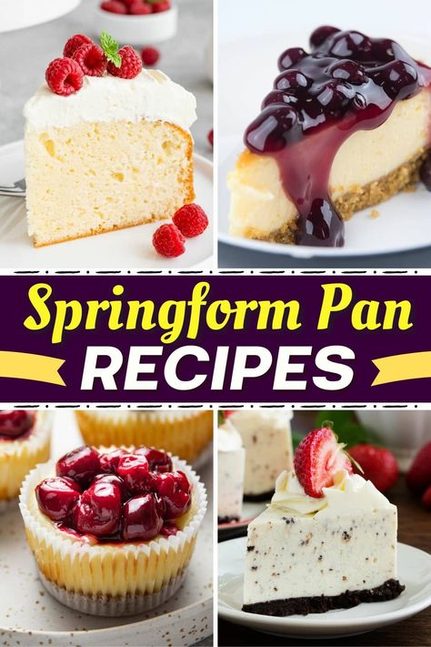 Desserts In Springform Pan, Springform Pan Cake Recipes, Spring Pan Recipes Desserts, Springform Pan Recipes Dinners, Spring Pan Recipes, Spring Form Pan Recipes, Springform Pan Recipes Desserts, Individual Cheesecake Recipes, Springform Pan Recipes