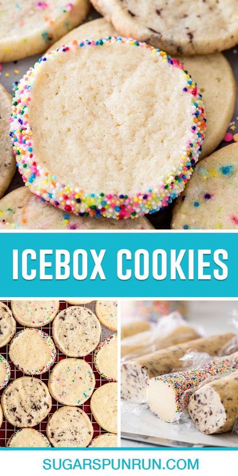 Freezer Box Cookies, Icebox Cookie Recipes, Cookies Freezer Friendly, Freezer Friendly Christmas Baking, Icebox Cookies Recipes Christmas, Chocolate Ice Box Cookies, Refrigerator Sugar Cookie Dough Recipes, Chocolate Icebox Cookies, Freezer Friendly Cookies