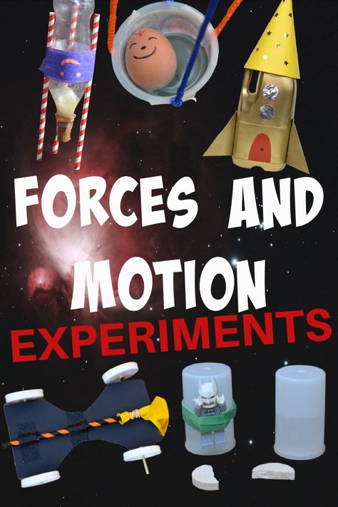 Force And Motion Elementary, Forces And Motion Activities, Forces Stem Activities, Teaching Forces And Motion, Force Of Motion Activities, Force Motion And Energy Activities, Forces In Motion Activities, Gravity Experiments Middle School, Forces Activities For Kids