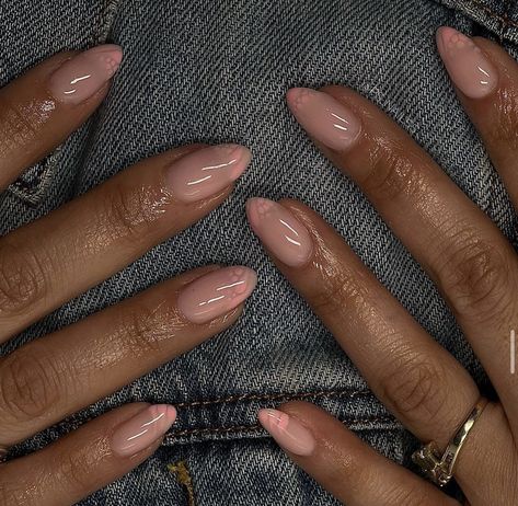 Short Almond Nude Nails, Almond Nude Nails, Nude Nail Inspo, Structured Manicure, Nails Today, Simple Gel Nails, Simple Acrylic Nails, Casual Nails, Work Nails