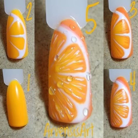 Food Nail Art, Fruit Nail Designs, Food Nails, Fruit Nail Art, Unghie Nail Art, Nail Drawing, Nail Art Techniques, Nail Art Designs Diy, Pretty Nail Art Designs