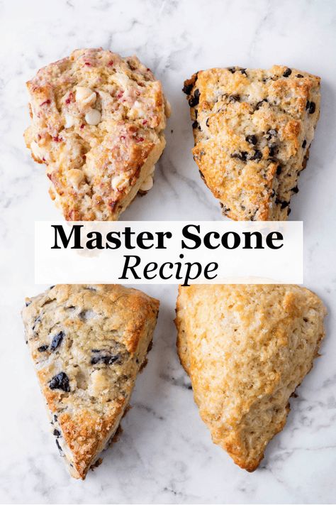 Make tall, buttery, flaky scones like a pro in just 10 minutes of active prep time with my tried and true scones recipe. Now you can make moist, flavorful scones with your choice of add-ins that rival your local bakery. Keep reading for all my add-in ideas, tips, and tricks for scone perfection! The Best Scones Recipe, Irish Soda Scones Martha Stewart, Maple Blueberry Scones, Traditional British Scones Recipe, Sally’s Baking Scones, Handle The Heat Scones, Scone Cream Recipe, Martha Stewart Scones Recipe, Buckwheat Scones Recipe