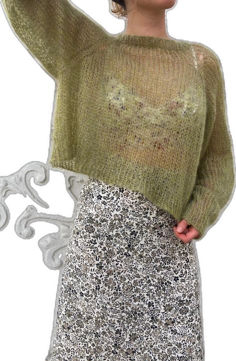 Loose Knit Sweater Pattern, Mohair Sweater Pattern, Knit Top Patterns, Knitting Sweater, Mohair Knit, Spring Knits, Everyday People, Loose Knit Sweaters, Spring Sweater