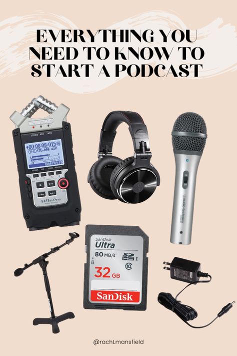 What Do You Need To Start A Podcast, Podcast Start Up, Podcast Must Haves, How To Record A Podcast, Podcast Needs, Starting Podcast, Podcast Ideas Topics, Podcast Topics Ideas, Creating Podcasts