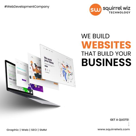 #webdevelopment #websitedesign #webdevelopmentcompany #websitedesigningcompany #digitalmarketing #SquirrelWiz Build Website, Website Ads, Digital Advertising Design, Digital Marketing Design, Publicidad Creativa, Website Services, Fun Website Design, Website Header Design, Best Digital Marketing Company