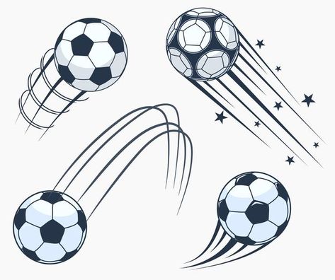 Soccer football moving swoosh elements, ... | Premium Vector #Freepik #vector #logo #circle #badge #sports Emblems Design, Soccer Silhouette, Football Logo Design, Football Artwork, Football Drawing, Automotive Logo Design, Ball Drawing, Soccer Logo, Sports Logo Design