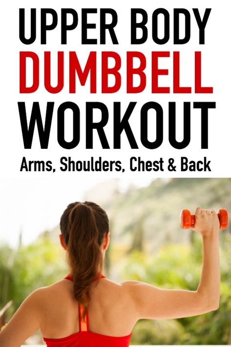 Upper Body Free Weight Dumbbell Workout | Tone and Tighten Free Weight Workouts For Women, Weight Workouts For Women, Upper Body Weight Workout, Upper Body Dumbbell, Upper Body Dumbbell Workout, Free Weight Workout, Weights Workout For Women, Workout Arms, Upper Body Circuit