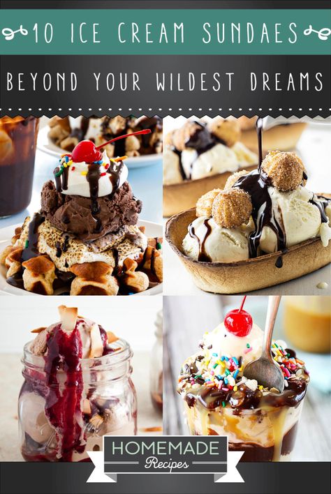 Ice Cream Sundae Ideas Recipes, Sundae Ideas Ice Cream, Sundae Ideas, Ice Cream Sundae Recipe, Sundae Recipes, Ice Cream Sunday, Ice Cream Sundaes, Homemade Ice Cream Recipes, Gf Desserts