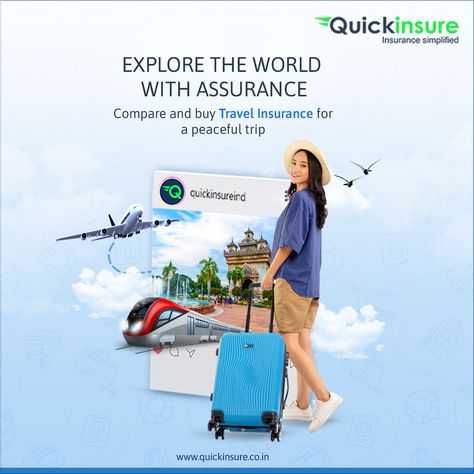 Explore the World with Peace of Mind ✈️✨ Going on a new adventure? Don't forget to secure your journey with travel insurance for a worry-free trip! 🌍💼 Visit us at https://quickinsure.co.in/travel-insurance to compare and find the perfect travel insurance plan that suits your needs and budget. ✅💪 ✈️🌍 #TravelWithPeaceOfMind #TravelInsurance #BestTravelInsurance #Flight #Travels Travel Insurance Creative Ads, Travel Insurance Ads, Posters Layout, Cartoon Pic, Insurance Ads, Graphic Design Posters Layout, Best Travel Insurance, Travel Creative, True Vine