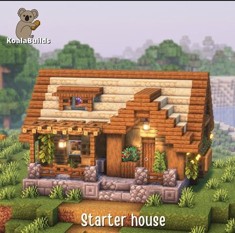 Minecraft House Ideas Tutorial, Overgrown Minecraft, Overgrown Cottage, Minecraft Cottagecore House, Chalet Minecraft, Minecraft Cottage House, Minecraft Small House, Cottage Minecraft, Minecraft House Ideas